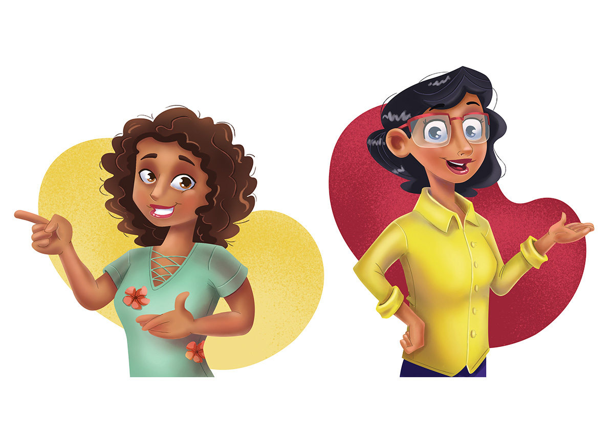 Ilustração Personagens Livro Didático