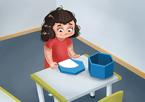 Ilustração didática sala de aula
