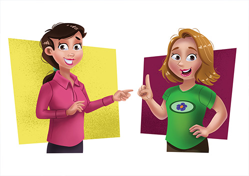 Personagens para livro didático