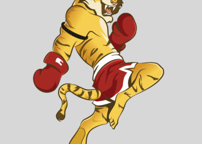 Mascote Tigre Muay Thai