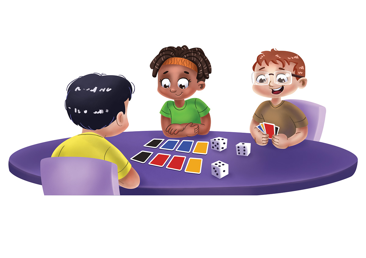Ilustração Didática Crianças Jogando | Editorial | Livro Didático
